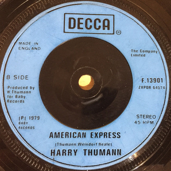 Harry Thumann : Underwater / American Express (7", Sol)