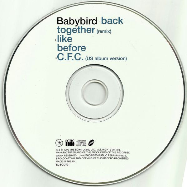 Babybird : Back Together (Remix) (CD, Single)