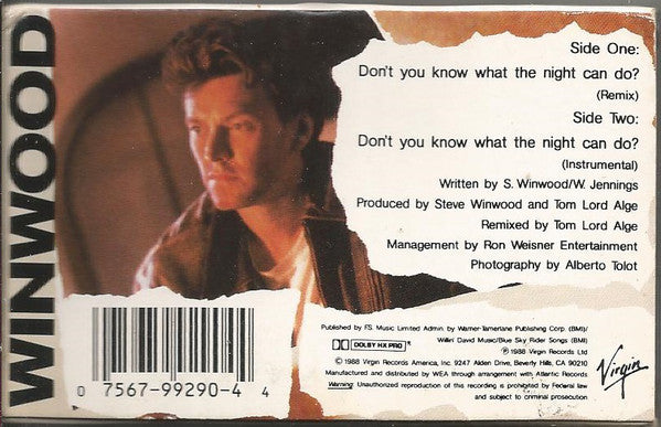 Steve Winwood : Don't You Know What The Night Can Do? (Cass, Single)