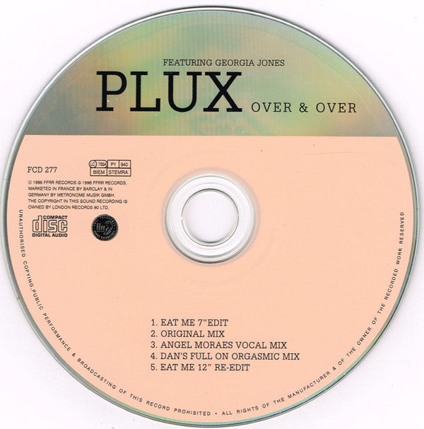 Plux Featuring Georgia Jones : Over & Over (CD, Single)