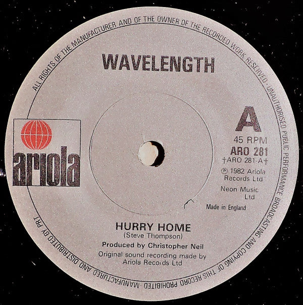 Wavelength (5) : Hurry Home (7", Single)