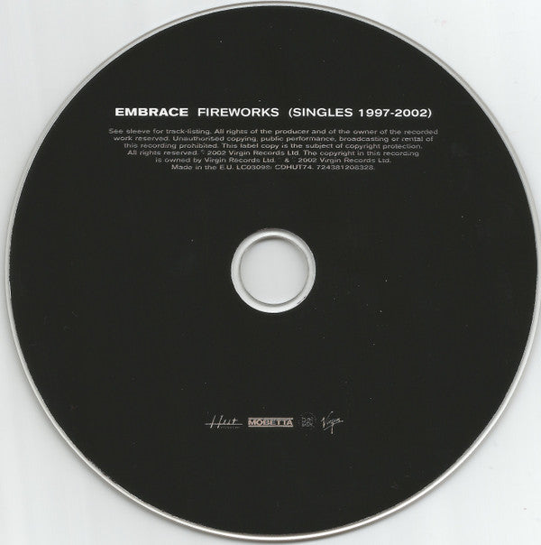 Embrace : Fireworks (Singles 1997-2002) (CD, Album, Comp)