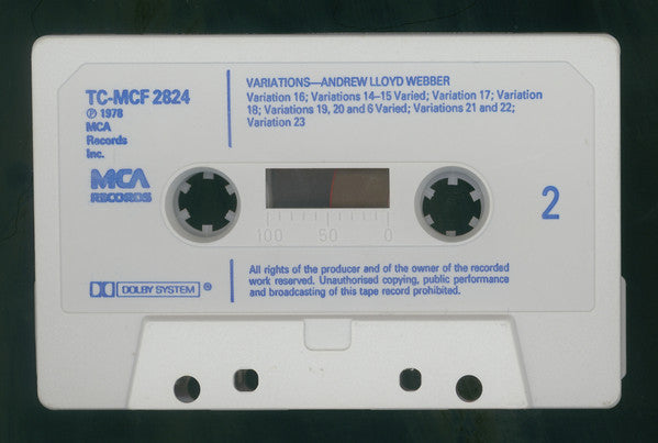 Andrew Lloyd Webber : Variations (Cass, Album)