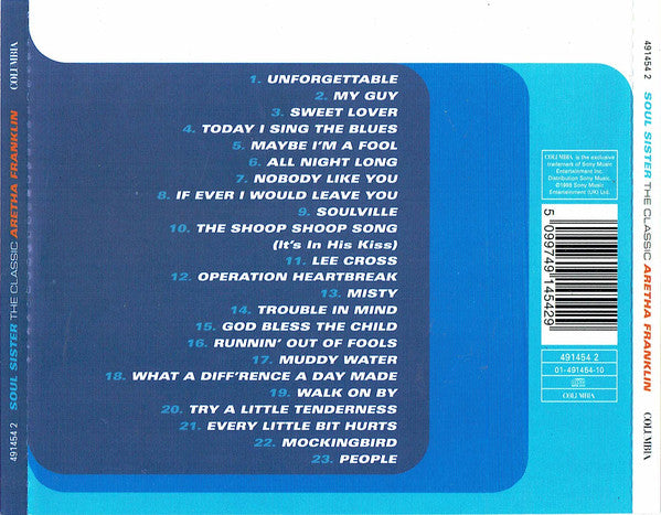Aretha Franklin : Soul Sister (The Classic Aretha Franklin) (CD, Comp)