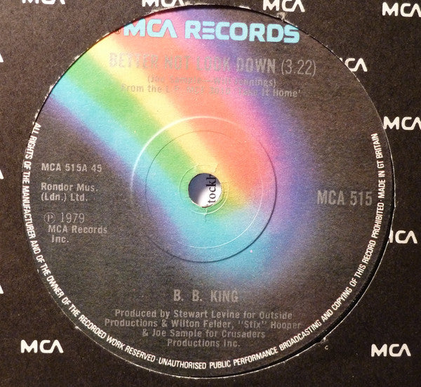 B.B. King : Better Not Look Down (7", Single, Sol)
