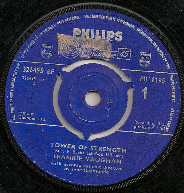 Frankie Vaughan : Tower Of Strength (7", 3-P)