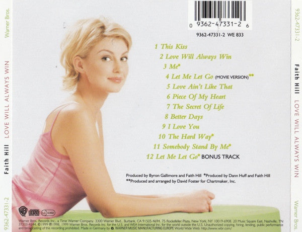 Faith Hill : Love Will Always Win (CD, Album)
