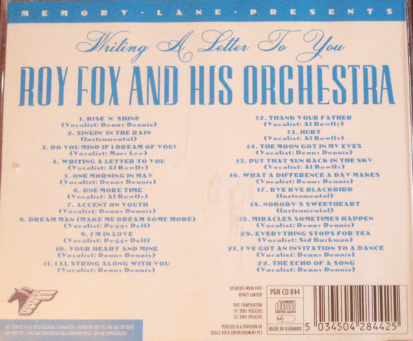 Roy Fox & His Orchestra : Writing A Letter To You (CD, Comp)