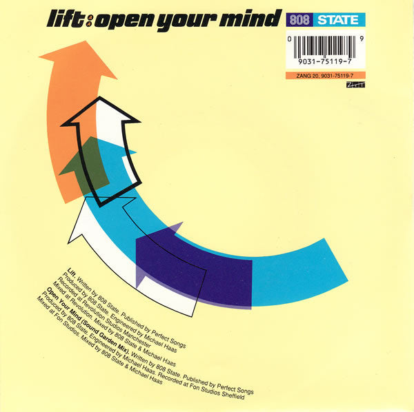 808 State : Lift / Open Your Mind (7", Single)