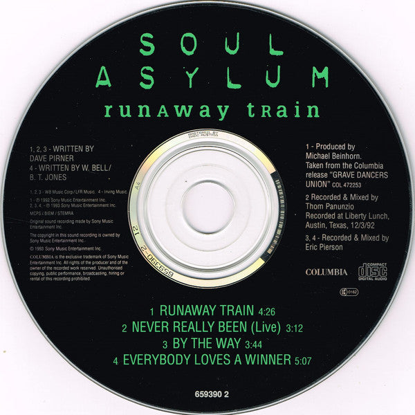 Soul Asylum (2) : Runaway Train (CD, Single)