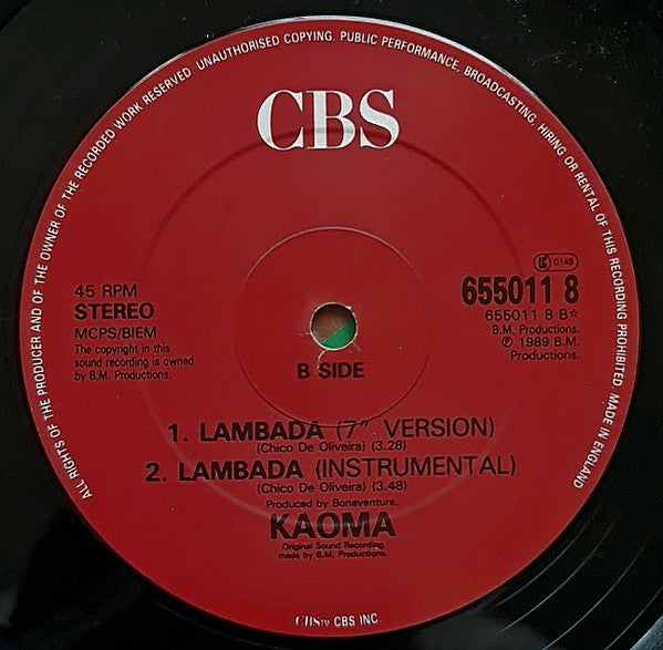 Kaoma : Lambada (12", Single)