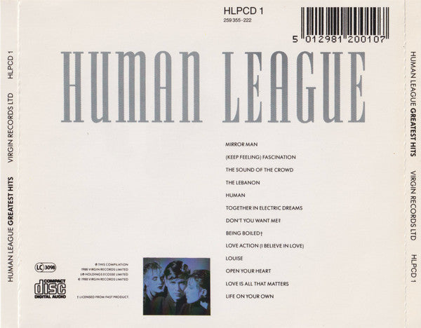 The Human League : Greatest Hits (CD, Comp, Pic)
