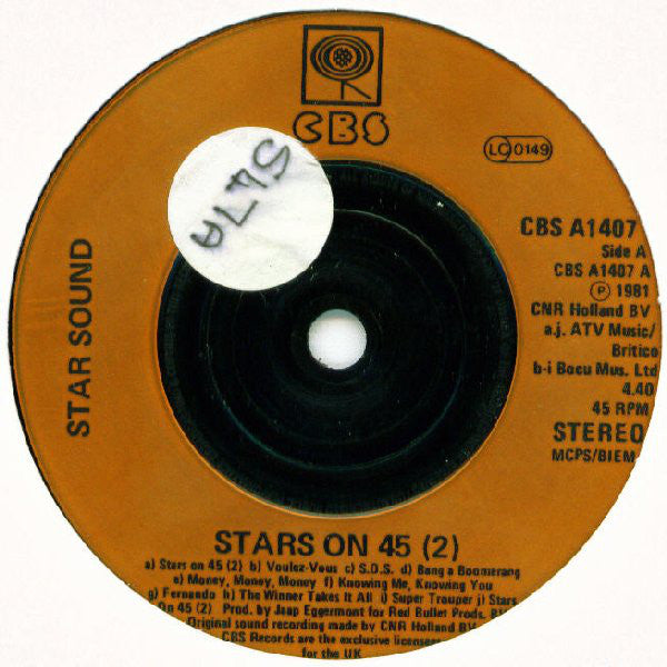 Stars On 45 : Stars On 45 (2) (7", Single, Inj)