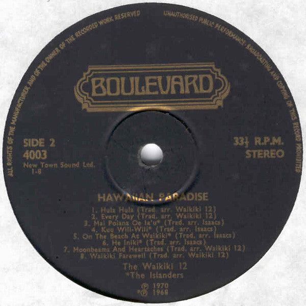 The Islanders (2) : Hawaiian Paradise (16 Great Hawaiian Hits Volume 1) (LP, Album)