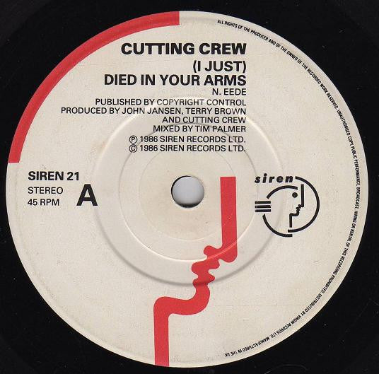 Cutting Crew : (I Just) Died In Your Arms (7", Single)