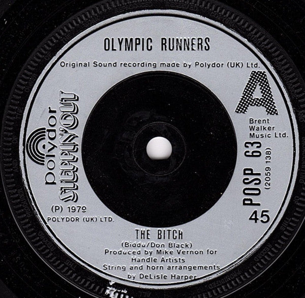Olympic Runners : The Bitch (7", Single, Sil)