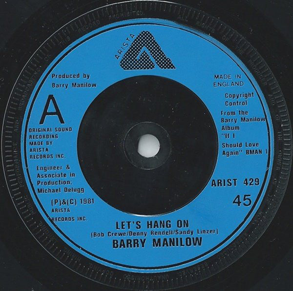 Barry Manilow : Let's Hang On (7", Single)