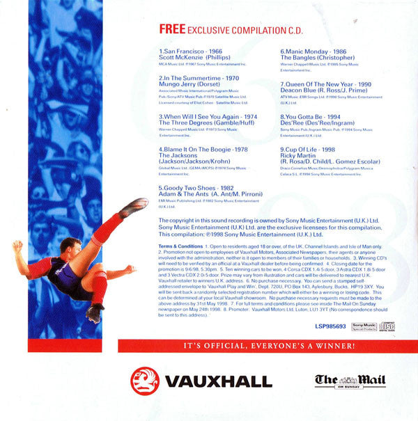 Various : The World Cup Years 66-98 (CD, Album, Promo)