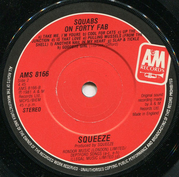 Squeeze (2) : Labelled With Love (7", Single, RE, Sol)