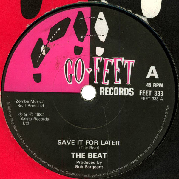 The Beat (2) : Save It For Later (7", Single)