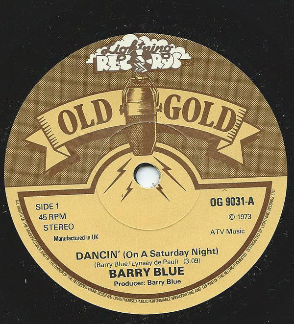 Barry Blue : Dancin' (On A Saturday Night) / School Love (7", Single, RE)