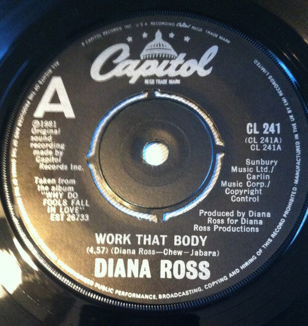 Diana Ross : Work That Body (7")