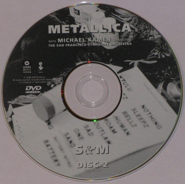 Metallica With Michael Kamen Conducting The San Francisco Symphony Orchestra : S&M (2xDVD-V, Multichannel, PAL)