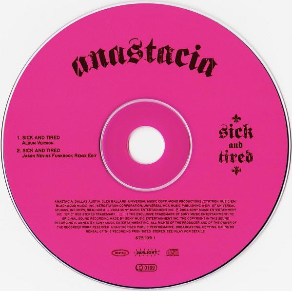 Anastacia : Sick And Tired (CD, Single, CD1)