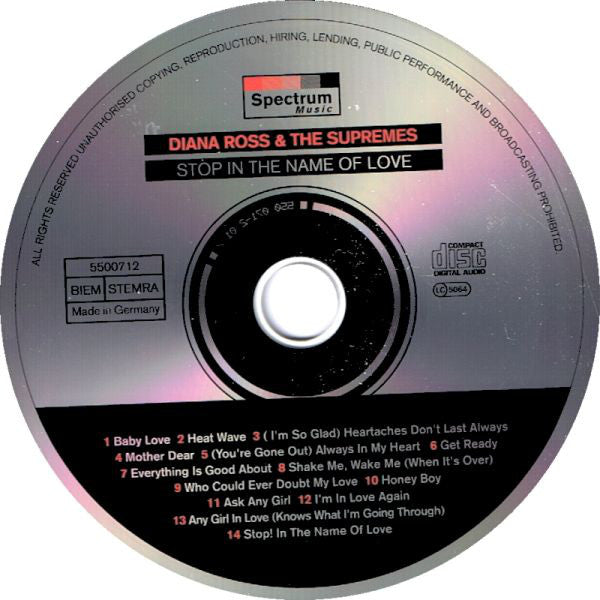 The Supremes : Stop! In The Name Of Love (CD, Comp)