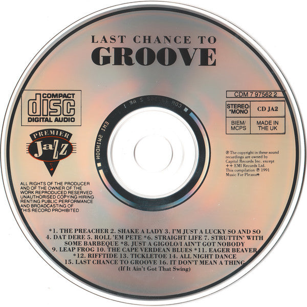 Various : Last Chance To Groove (CD, Comp, Mono)