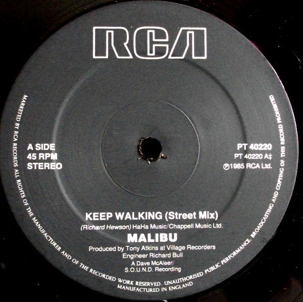 Malibu (8) : Keep Walking [Street Mix]  (12", Single)