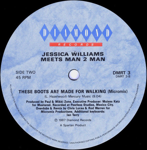 Jessica Williams Meets Man 2 Man : These Boots Are Made For Walking (12")