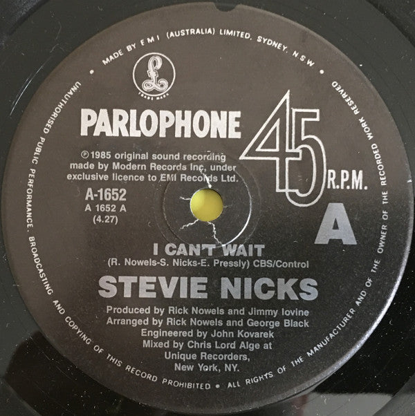 Stevie Nicks : I Can't Wait (7")