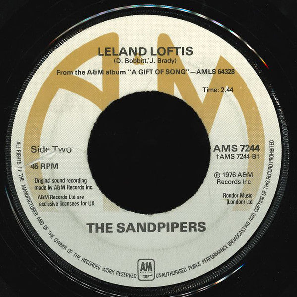 The Sandpipers : Guantanamera (7", Single, lar)