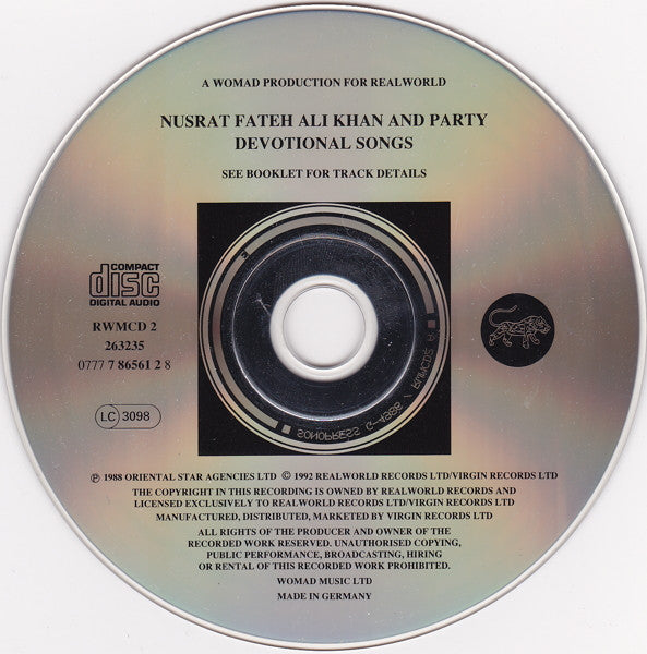 Nusrat Fateh Ali Khan & Party : Devotional Songs (CD, Album)