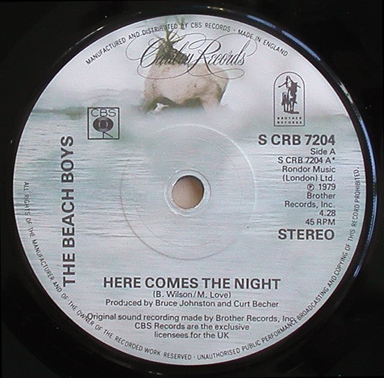 The Beach Boys : Here Comes The Night (7", Single, Sol)