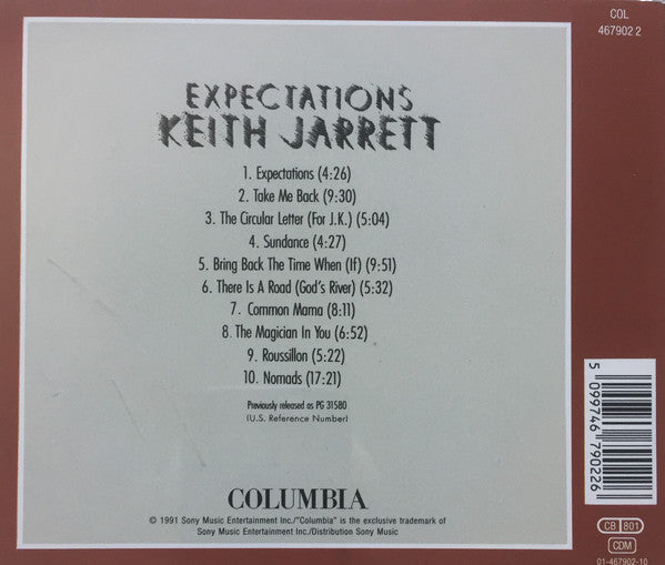 Keith Jarrett : Expectations (CD, Album, RE, RM)