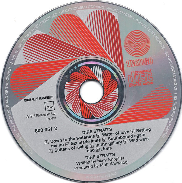 Dire Straits : Dire Straits (CD, Album, RE, Red)