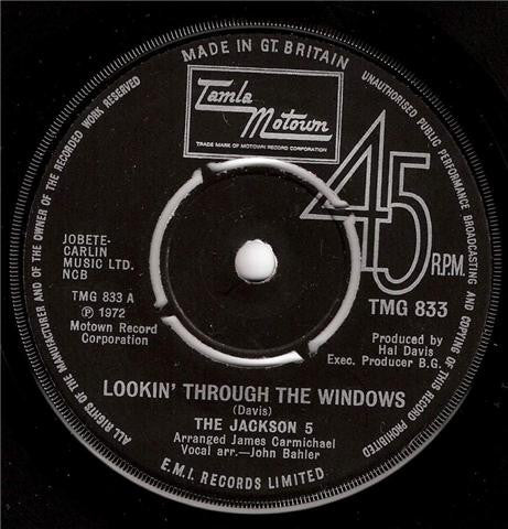 The Jackson 5 : Lookin' Through The Windows (7", Single, Pus)