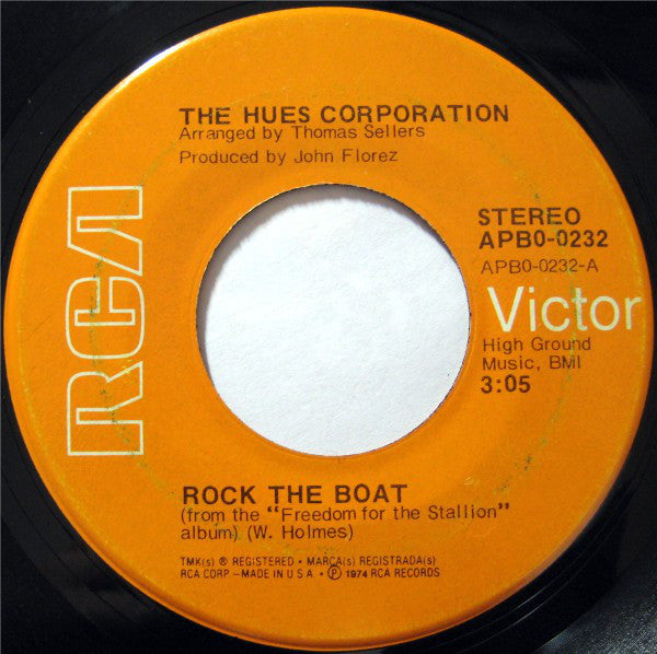 The Hues Corporation : Rock The Boat (7", Single, Ind)