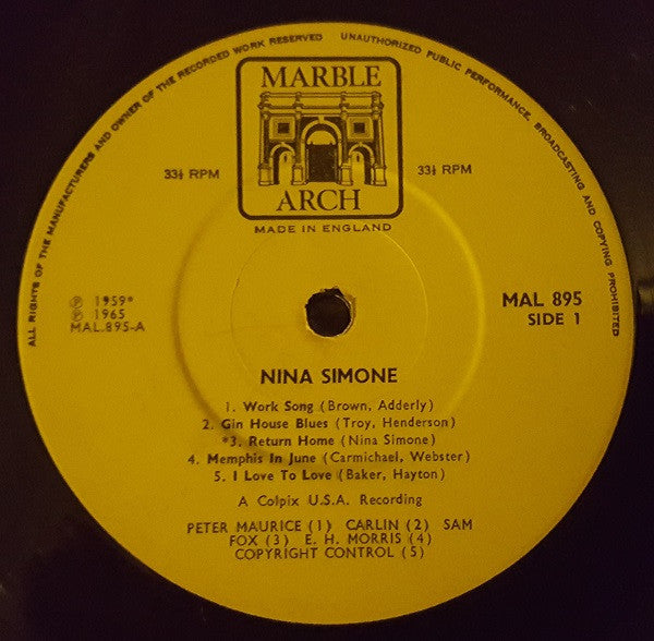 Nina Simone : Nina Simone (LP, Comp)
