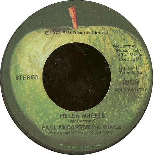 Wings (2) : Helen Wheels (7", Single, Win)