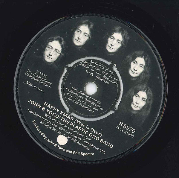 John Lennon & Yoko Ono & The Plastic Ono Band : Happy Xmas (War Is Over)  (7", Single, 4 P)