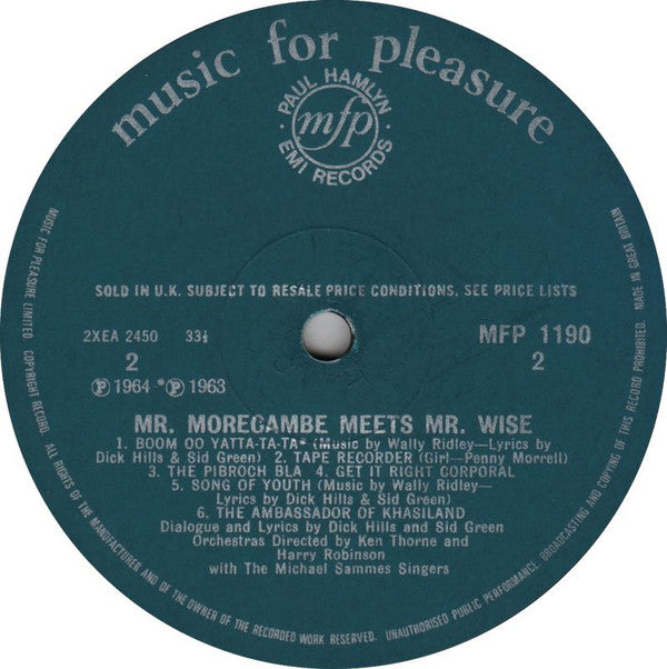 Morecambe & Wise : Mr. Morecambe Meets Mr. Wise (LP, Mono, RE)