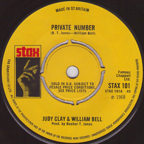 Judy Clay & William Bell : Private Number (7", Single, Kno)