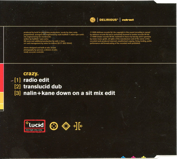 Lucid (45) : Crazy (CD, Single, CD1)