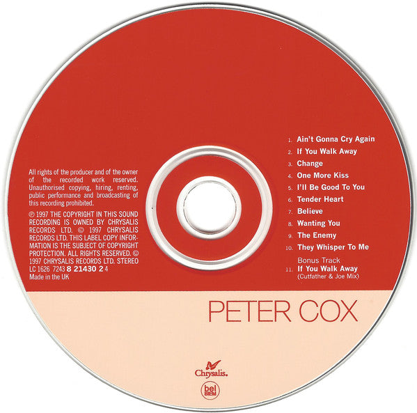 Peter Cox : Peter Cox (CD, Album)