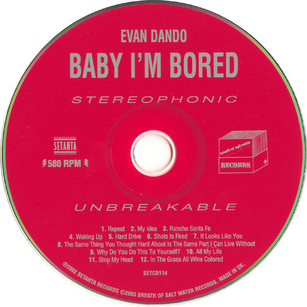 Evan Dando : Baby I'm Bored (CD, Album)