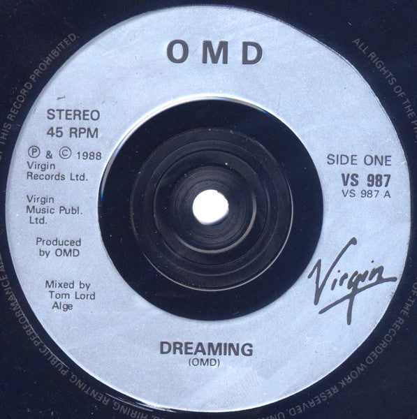 Orchestral Manoeuvres In The Dark : Dreaming (7", Single, Mat)