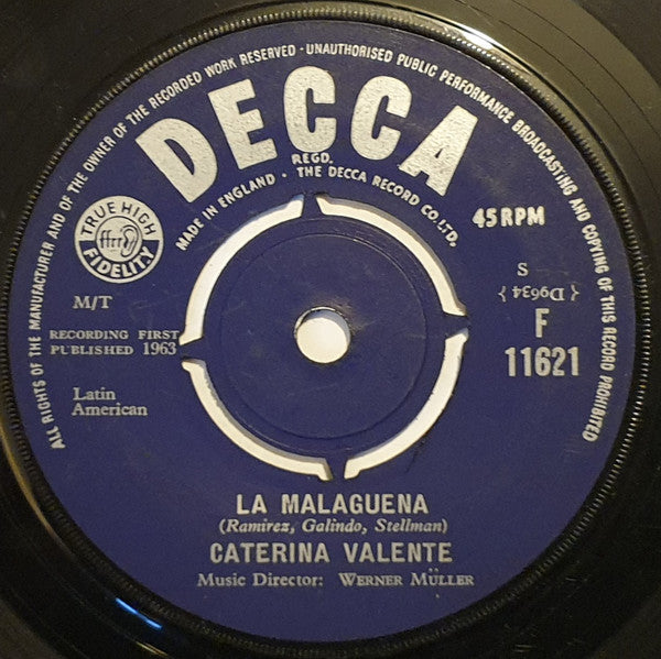 Caterina Valente : La Malaguena (7", Single)